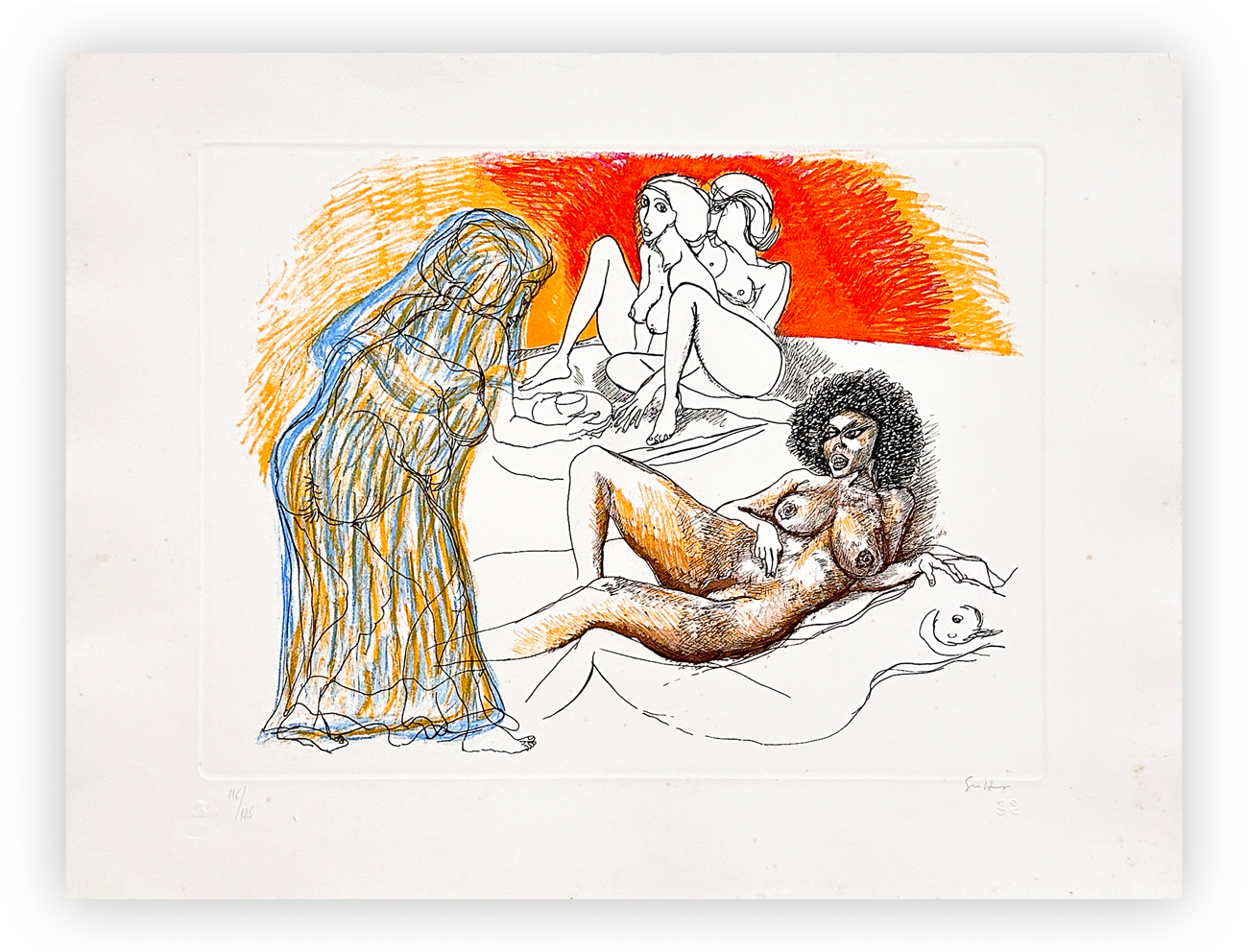 RENATO GUTTUSO (1911-1987) - Zefis a Usbek (2), 1973