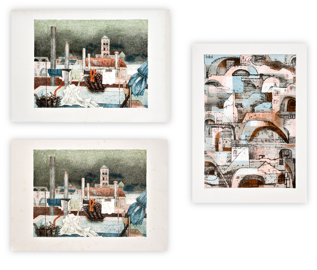 EVA FISCHER (1920-2015) - Lotto unico di 3 litografie