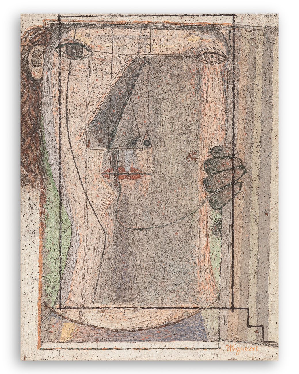 ANTONIO MIGNOZZI (1942) - Figura alla finestra