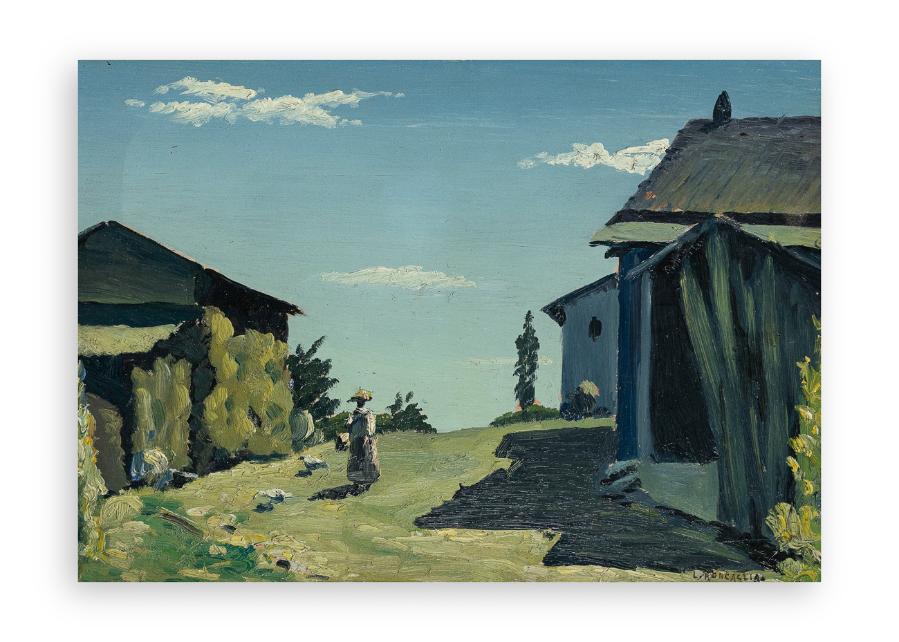 LUIGI RONCAGLIA (1915-1978) - Rustici al sole, 1945