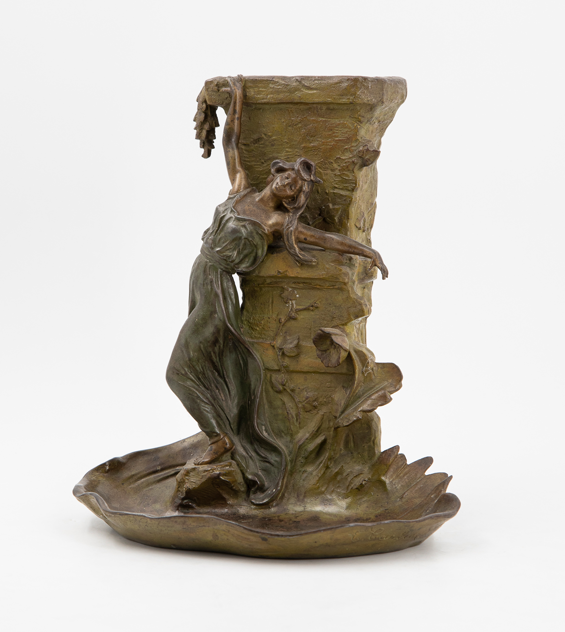 ÉMILE CARLIER (D'APRÈS) - Figura femminile tra i fiori