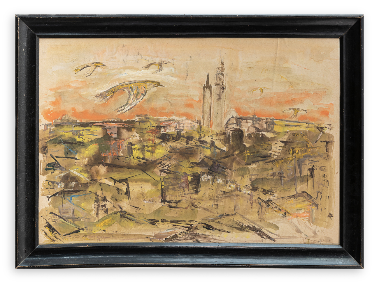 GOLIARDO PADOVA (1909-1979) - Volo sui tetti di Parma