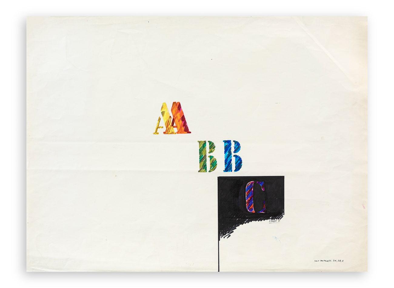 NATO FRASCÀ (1931-2006) - Serie tautologie. 3A, 2B, C, 1971