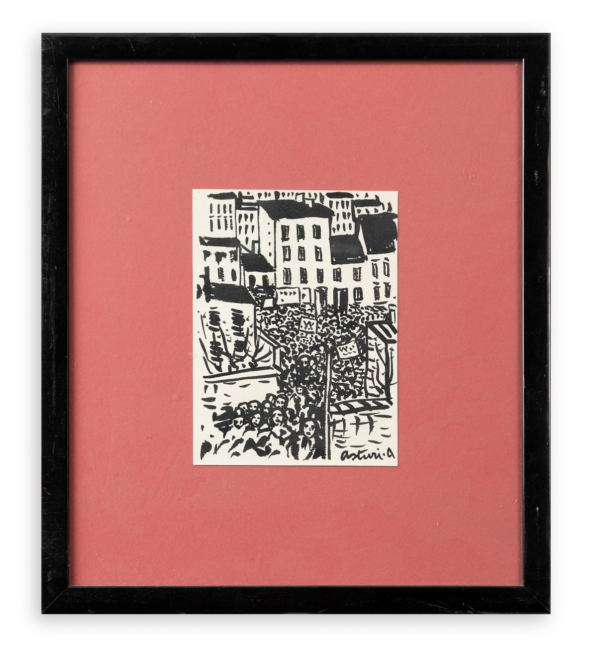ANTONIO ASTURI (1904-1986) - Folla in rivolta