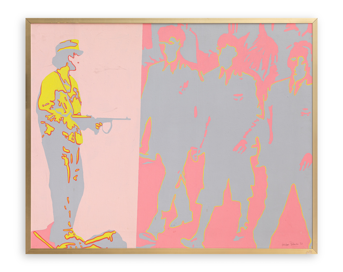 LUCIANO PALMIERI - L'intimidazione al corteo borghese, 1972