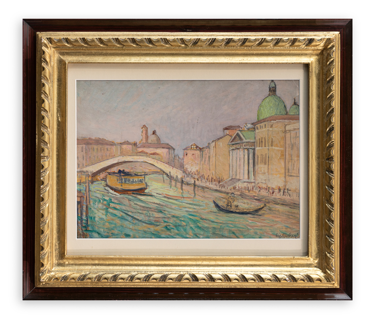 GIOVANNI MALESCI (1884-1969) - Un canale di Venezia, 1949