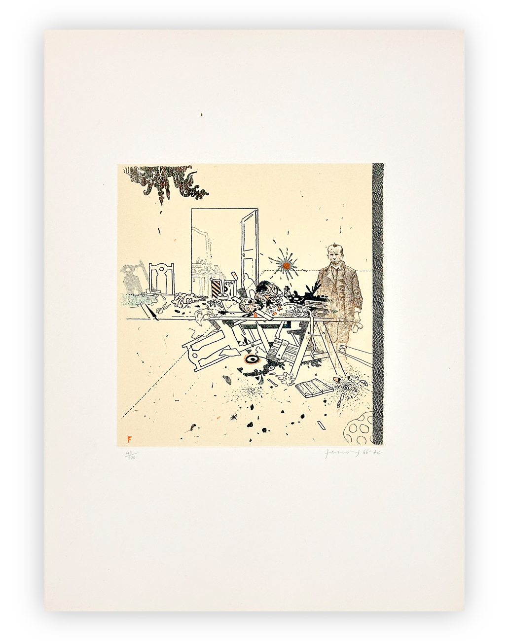 GIANFRANCO FERRONI (1927-2001) - La stanza ritrovata II, 1966-1970
