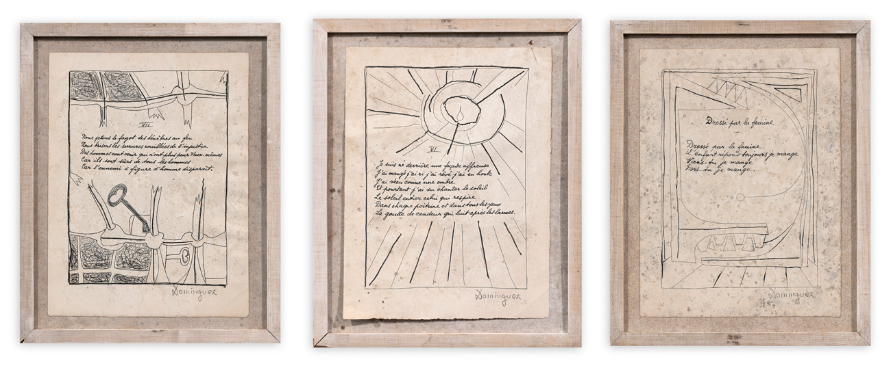 OSCAR DOMINGUEZ (1906-1957) - Lotto unico di 3 opere: