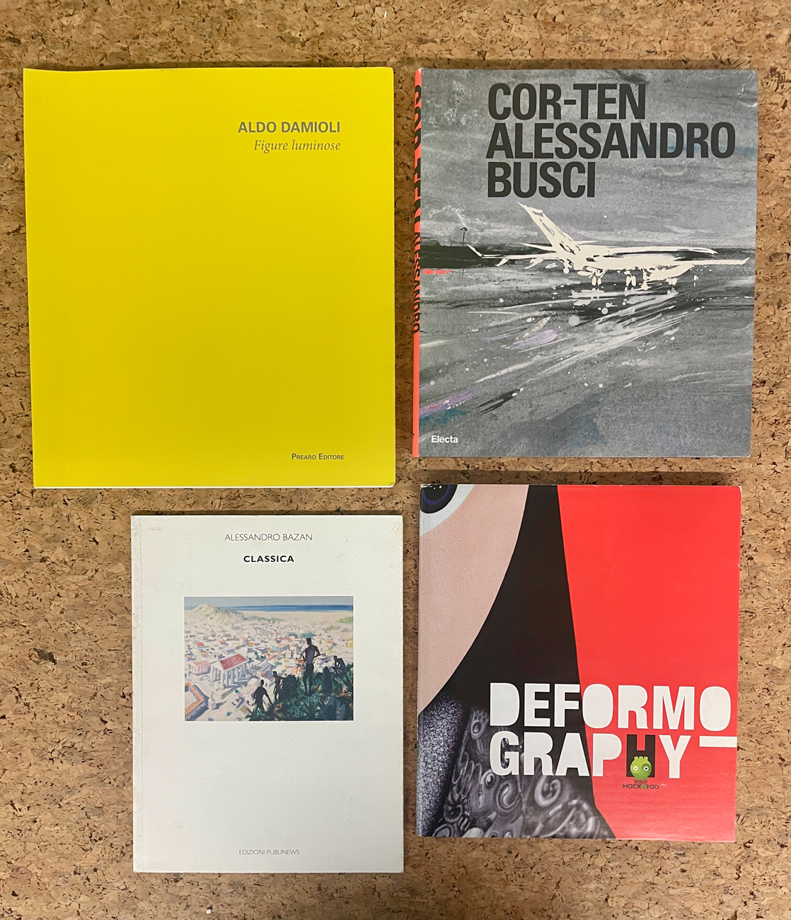 ARTE CONTEMPORANEA (BAZAN, BUSCI, DAMIOLI, HACKATAO) - Lotto unico di 4 cataloghi