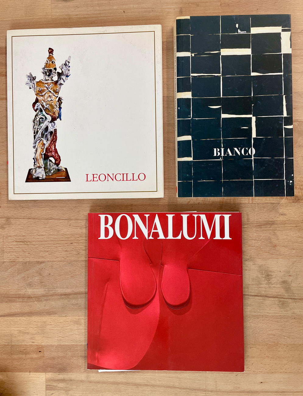 AGOSTINO BONALUMI, REMO BIANCO E LEONCILLO - Lotto unico di 3 cataloghi