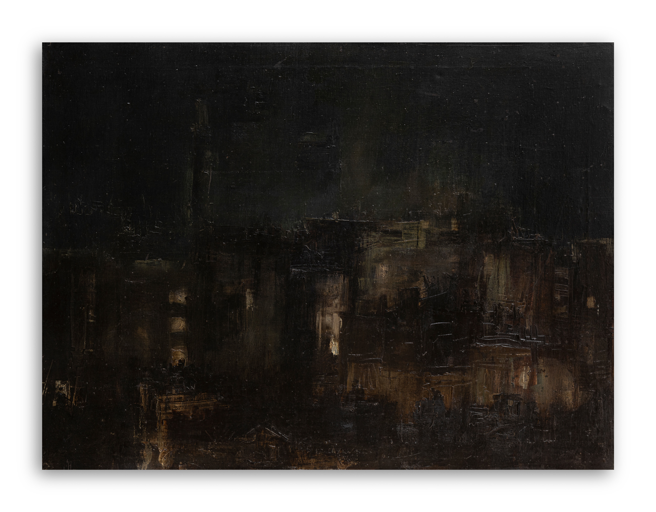 GIANCARLO CAZZANIGA (1930-2013) - Città di notte, 1958