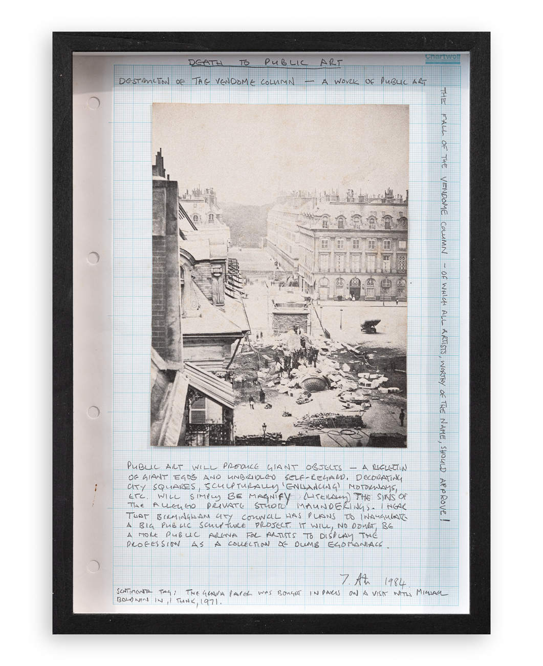 TERRY ATKINSON (1939) - Death to Public Art, 1984