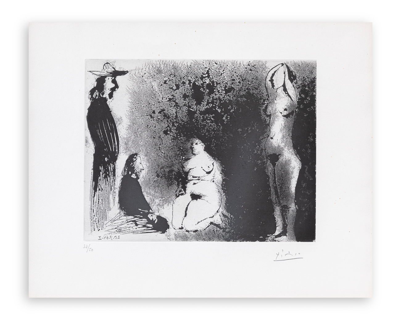 PABLO PICASSO (1881-1973) - Senza Titolo (Hommes et Femmes), 1968