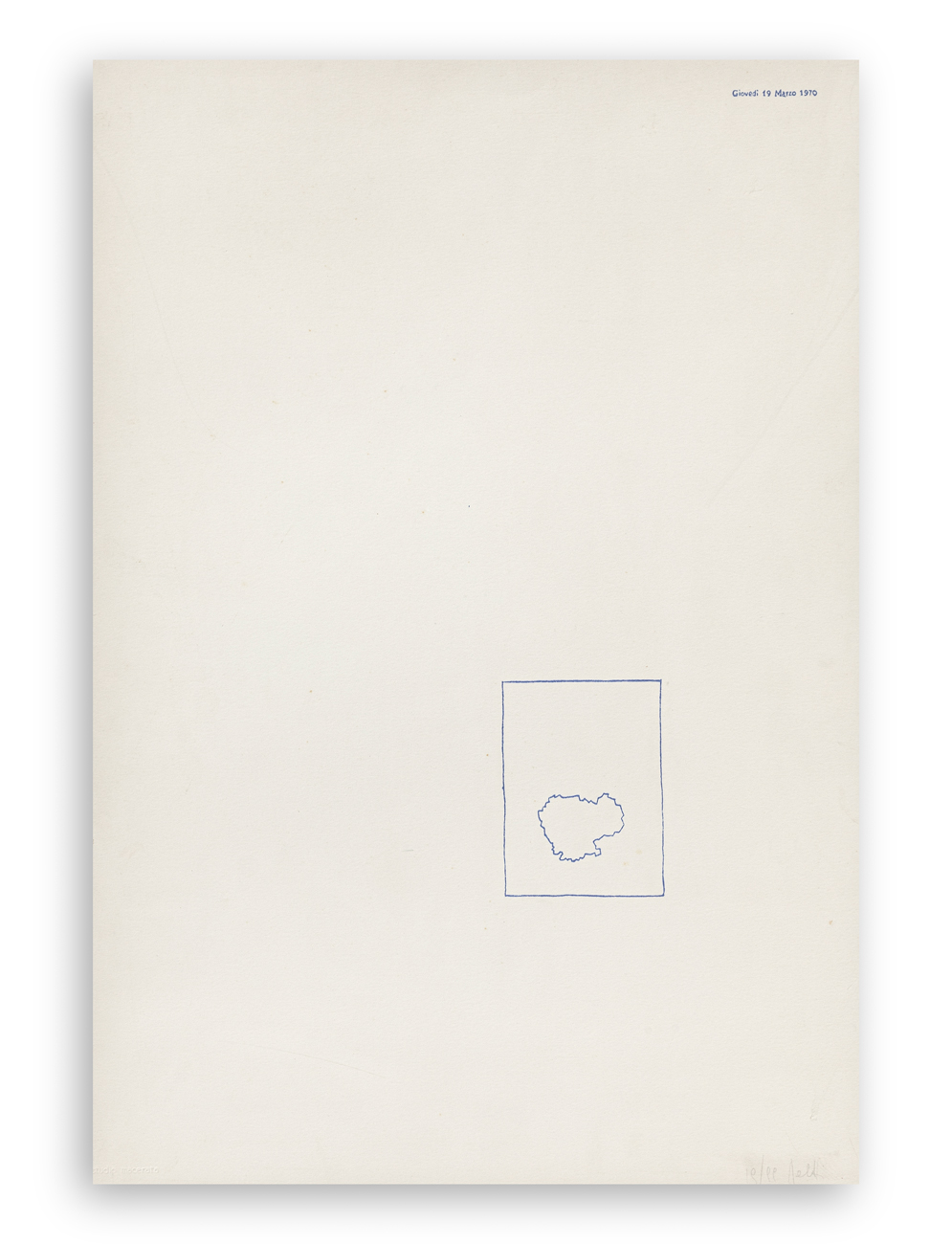 ALIGHIERO BOETTI (1940-1994) - Senza Titolo (Giovedì 19 Marzo 1970), 1971