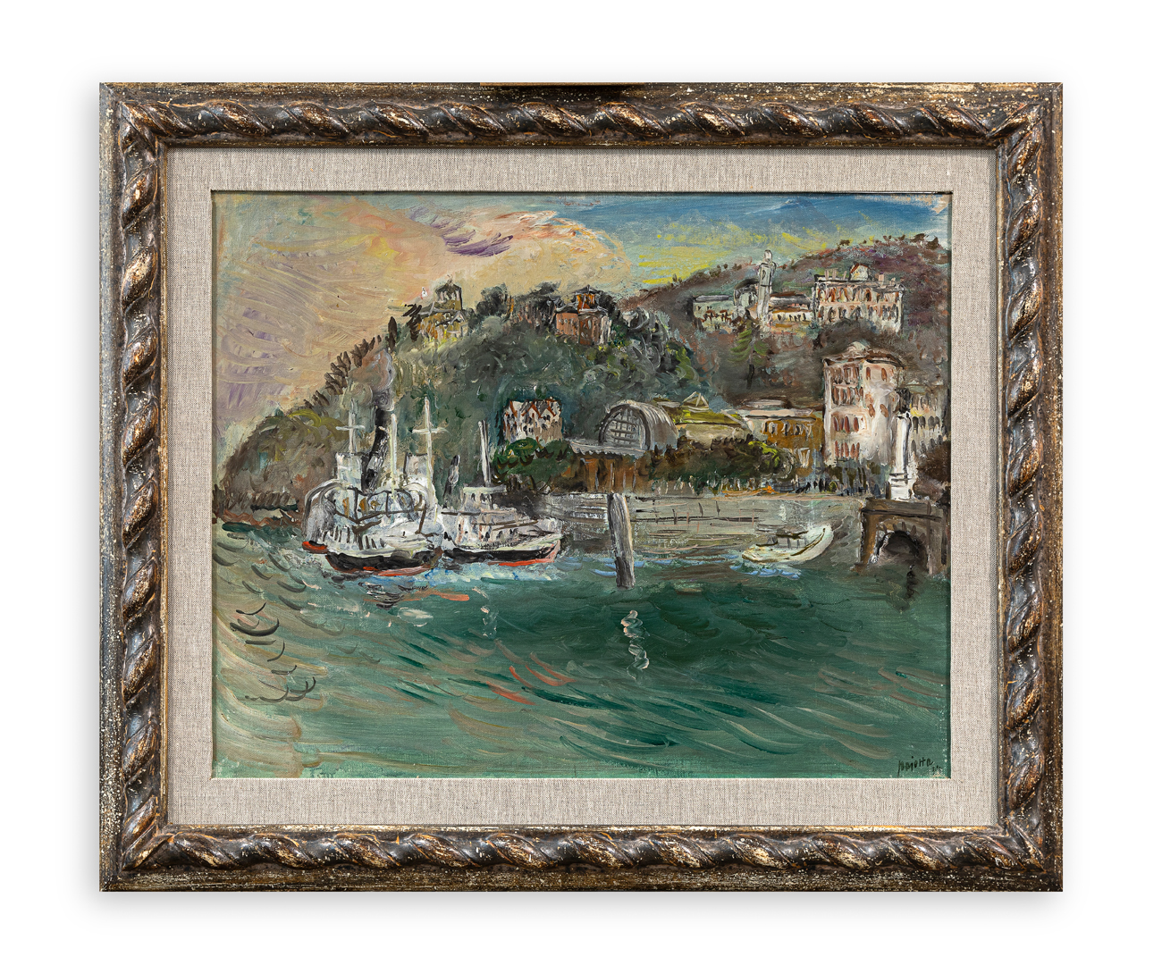 GUIDO PAJETTA (1898-1987) - Imbarcazioni sul lago, 1934