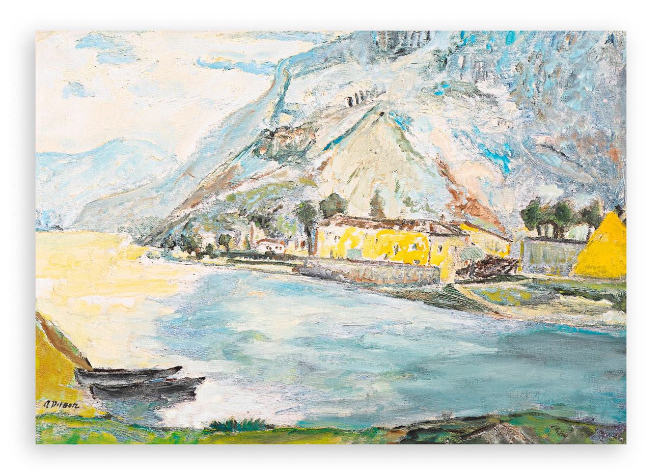 ANGELO DEL BON (1898-1952) - Paesaggio sull'Adda, 1950