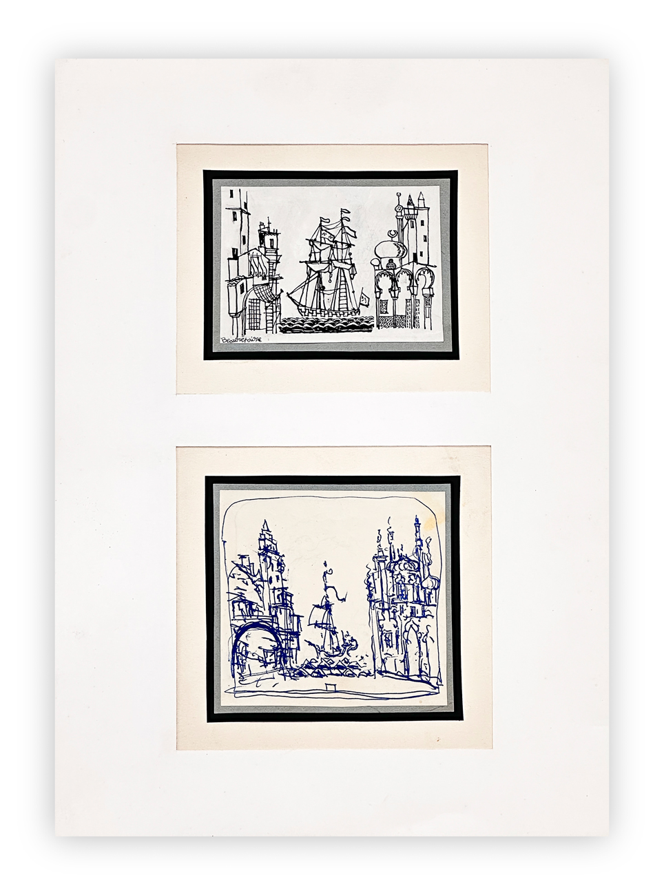 ANDRÉ BEAUREPAIRE (1924-2012) - Lotto unico di 2 opere: