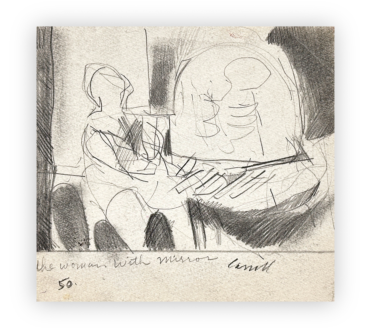 ROBERT CARROLL (1934-2016) - The woman with mirror