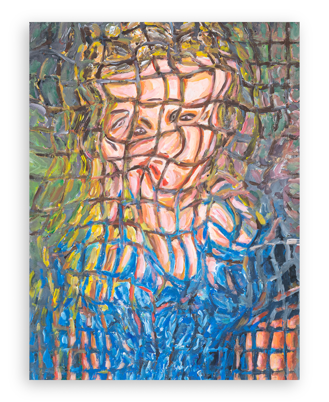 PAOLO AVANZI (1958) - Donna con abito azzurro, 2014