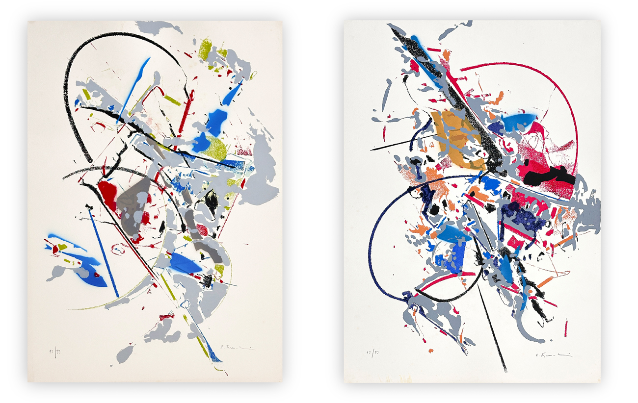 EDOARDO FRANCESCHINI (1928-2006) - Lotto unico di 2 serigrafie