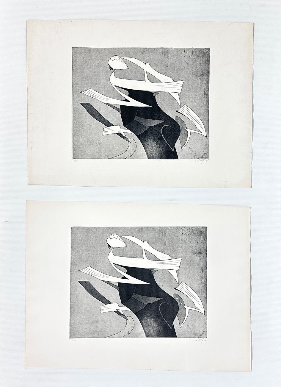 GIANNI DOVA (1925-1991) - Lotto unico di 2 acqueforti