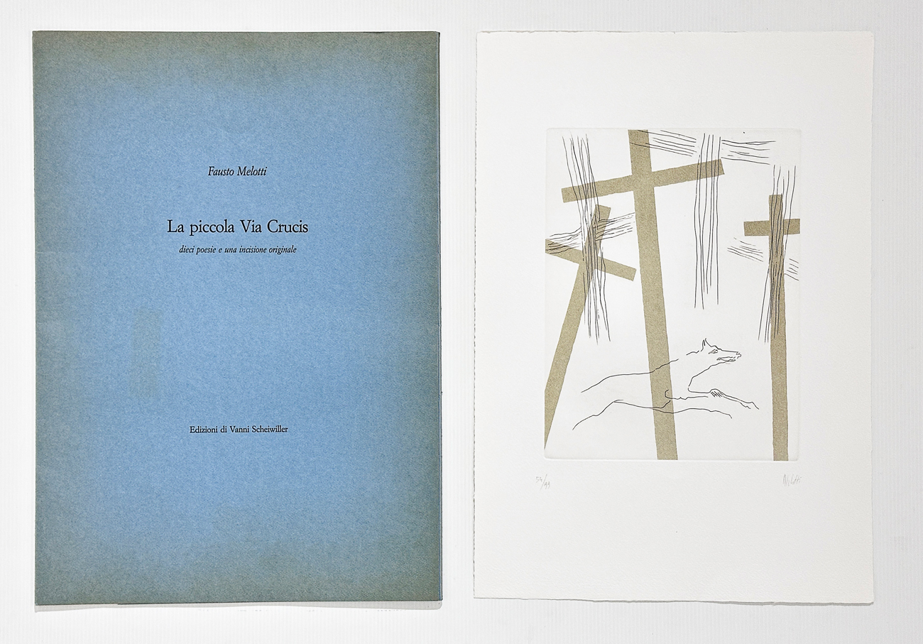 FAUSTO MELOTTI (1901-1986) - La piccola Via Crucis. Dieci poesie e una incisione originale, 1987