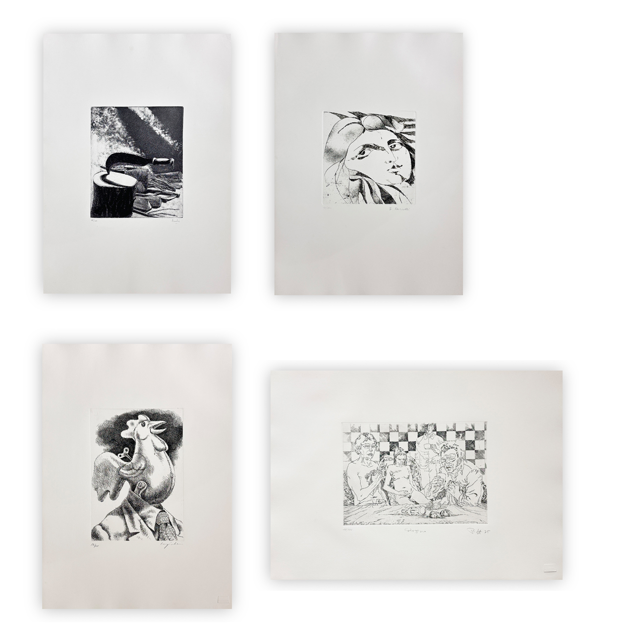 AUTORI VARI  - Lotto unico di 4 opere: