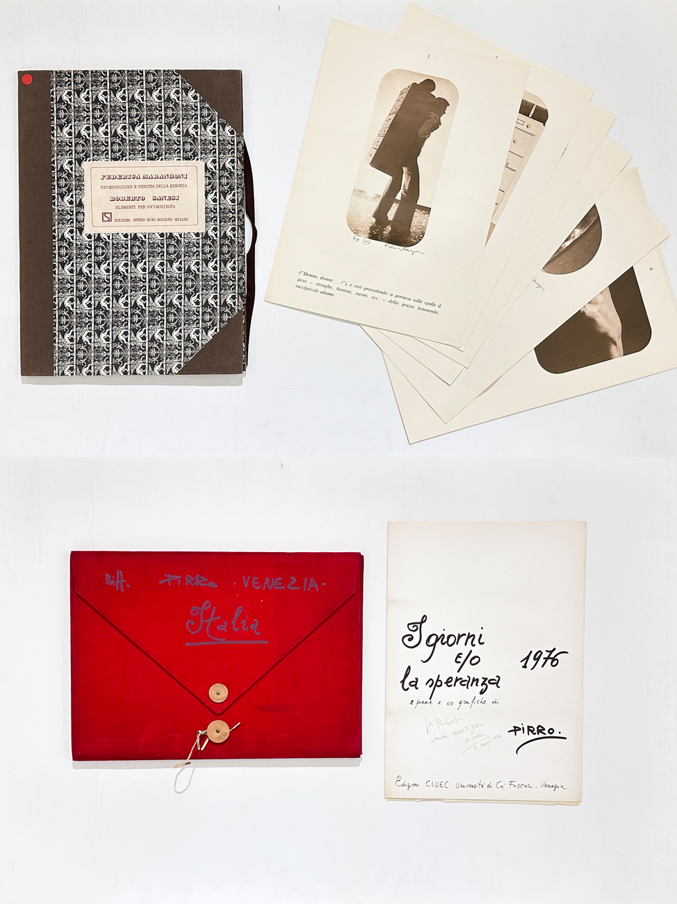 EDIZIONI D'ARTE (FEDERICA MARANGONI E MARCELLO PIRRO) - Lotto unico di 2 edizioni d'arte: