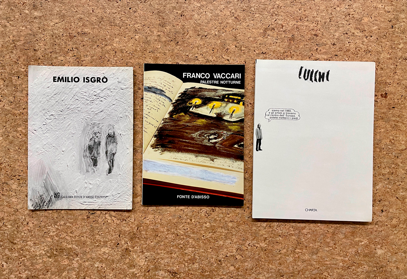 ENZO CUCCHI, EMILIO ISGRÒ E FRANCO VACCARI - Lotto unico di 3 cataloghi
