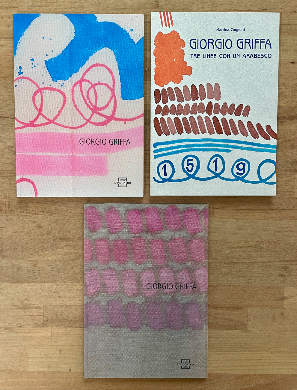 GIORGIO GRIFFA - Lotto unico di 3 cataloghi