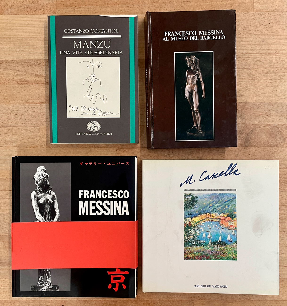 FRANCESCO MESSINA, MICHELE CASCELLA E GIACOMO MANZÙ - Lotto unico di 4 cataloghi