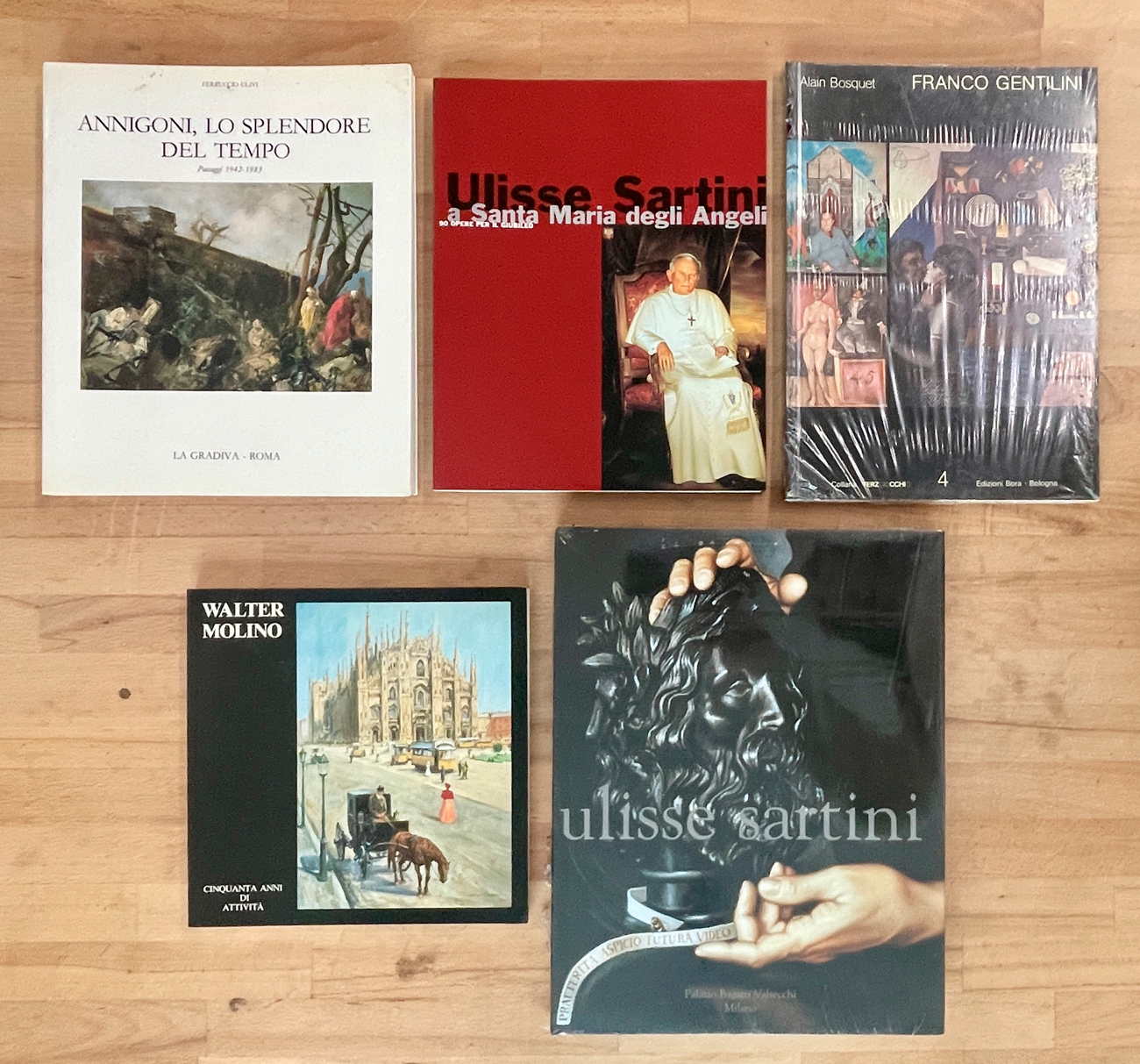 ARTISTI ITALIANI DEL DOPOGUERRA - Lotto unico di 5 cataloghi