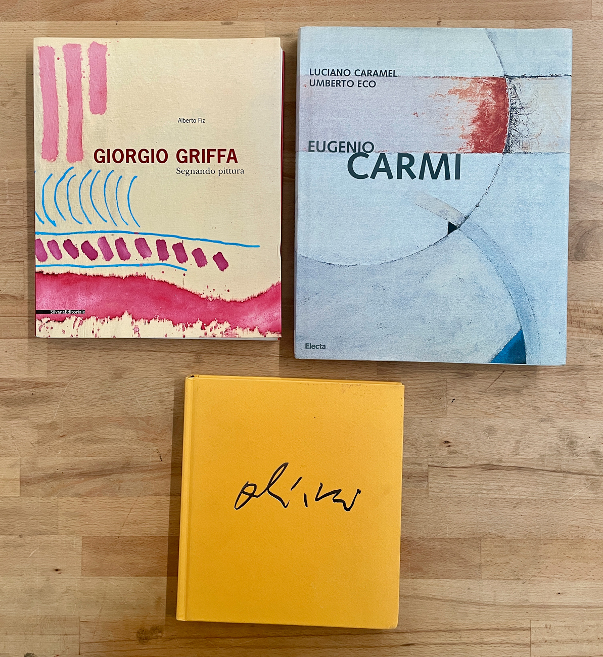 EUGENIO CARMI, GIORGIO GRIFFA E CLAUDIO OLIVIERI - Lotto unico di 3 cataloghi: