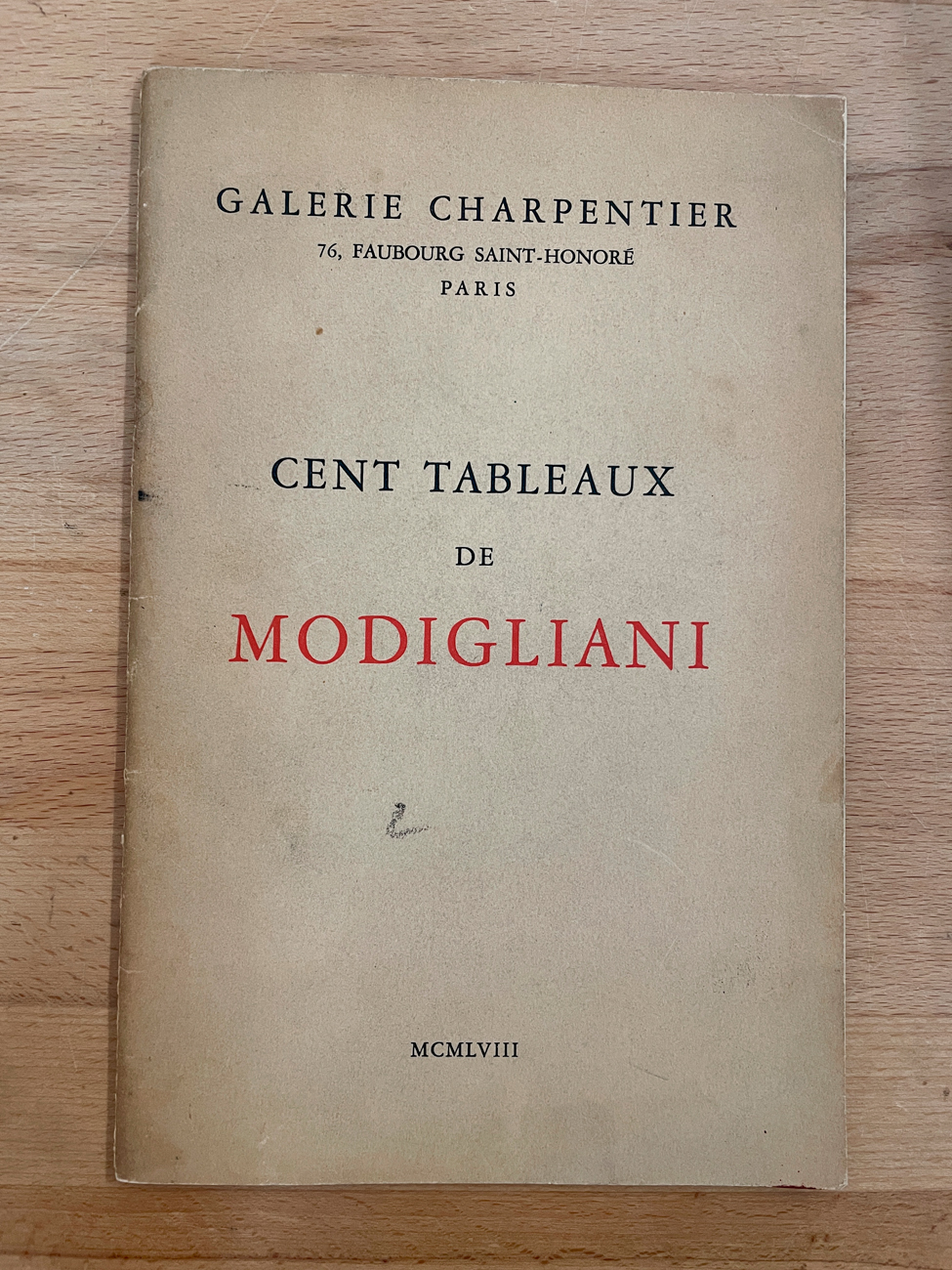AMEDEO MODIGLIANI - Cent tableaux de Modigliani, 1958