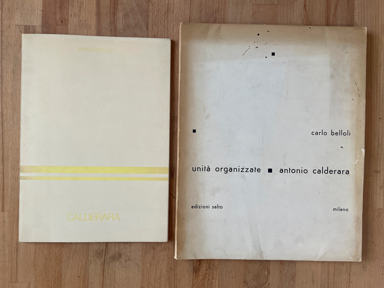 ANTONIO CALDERARA - Lotto unico di 2 cataloghi, di cui uno autografato