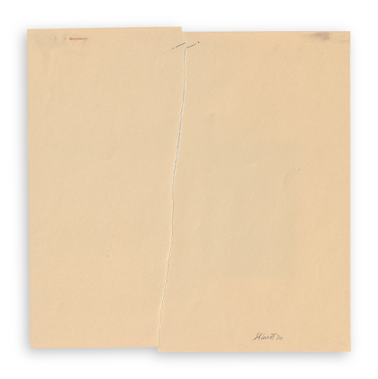 SOL LEWITT (1928-2007) - The breaked paper, 1970