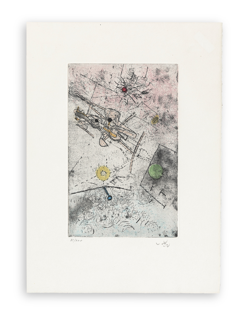 SEBASTIAN MATTA (1911-2002) - Droites libérées, 1971