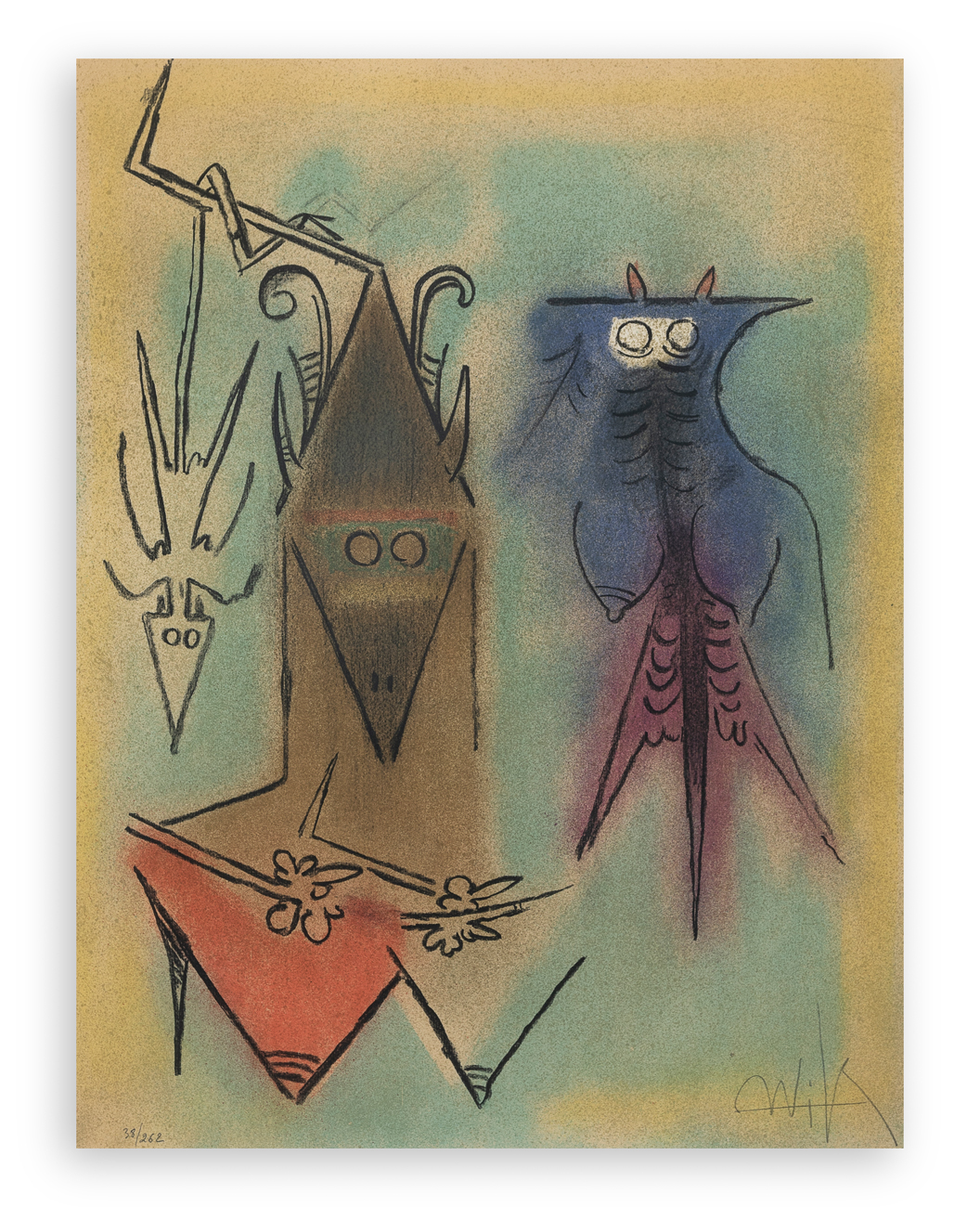 WIFREDO LAM (1902-1982) - Pleni Luna - Démons familiers, 1974