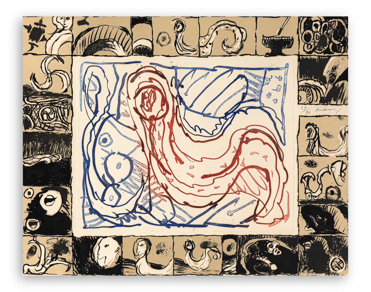 PIERRE ALECHINSKY (1927) - Voilée comme una mariée, 1975