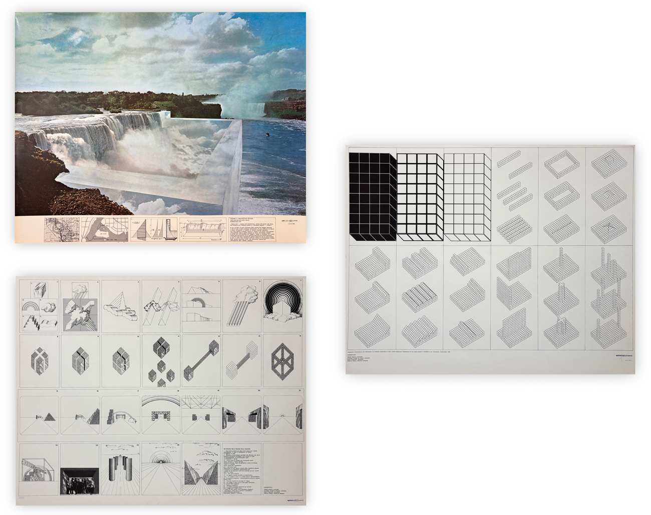 SUPERSTUDIO GROUP (1966-1986) - Lotto unico composto da 3 opere grafiche