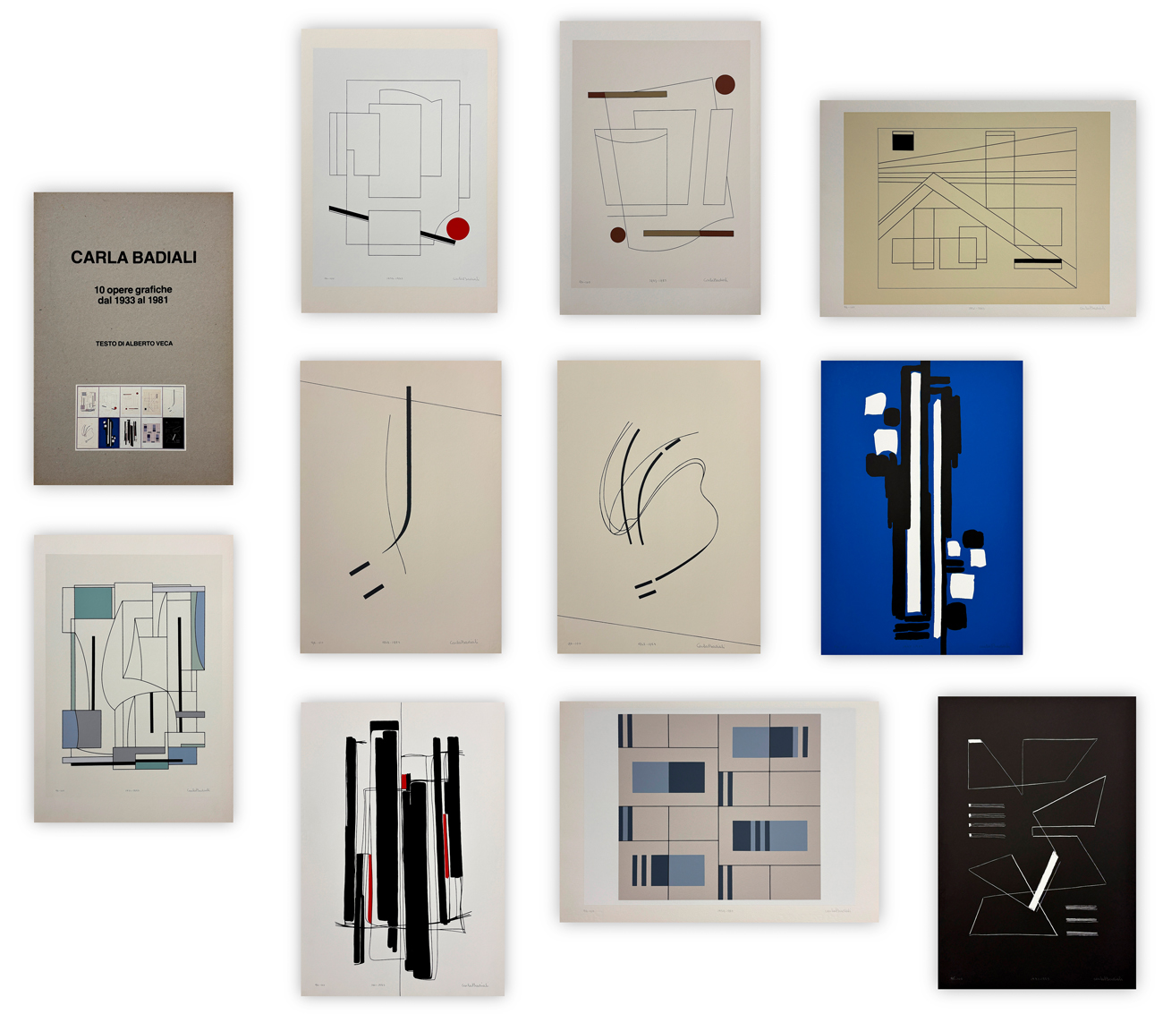 CARLA BADIALI (1907-1992) - 10 opere grafiche dal 1933 al 1981, 1983
