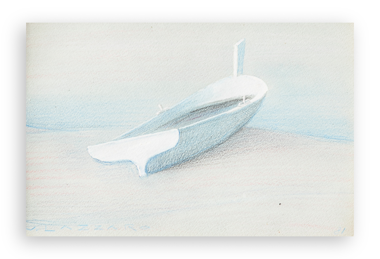 WALTER LAZZARO (1914-1989) - Barca bianca, 1981