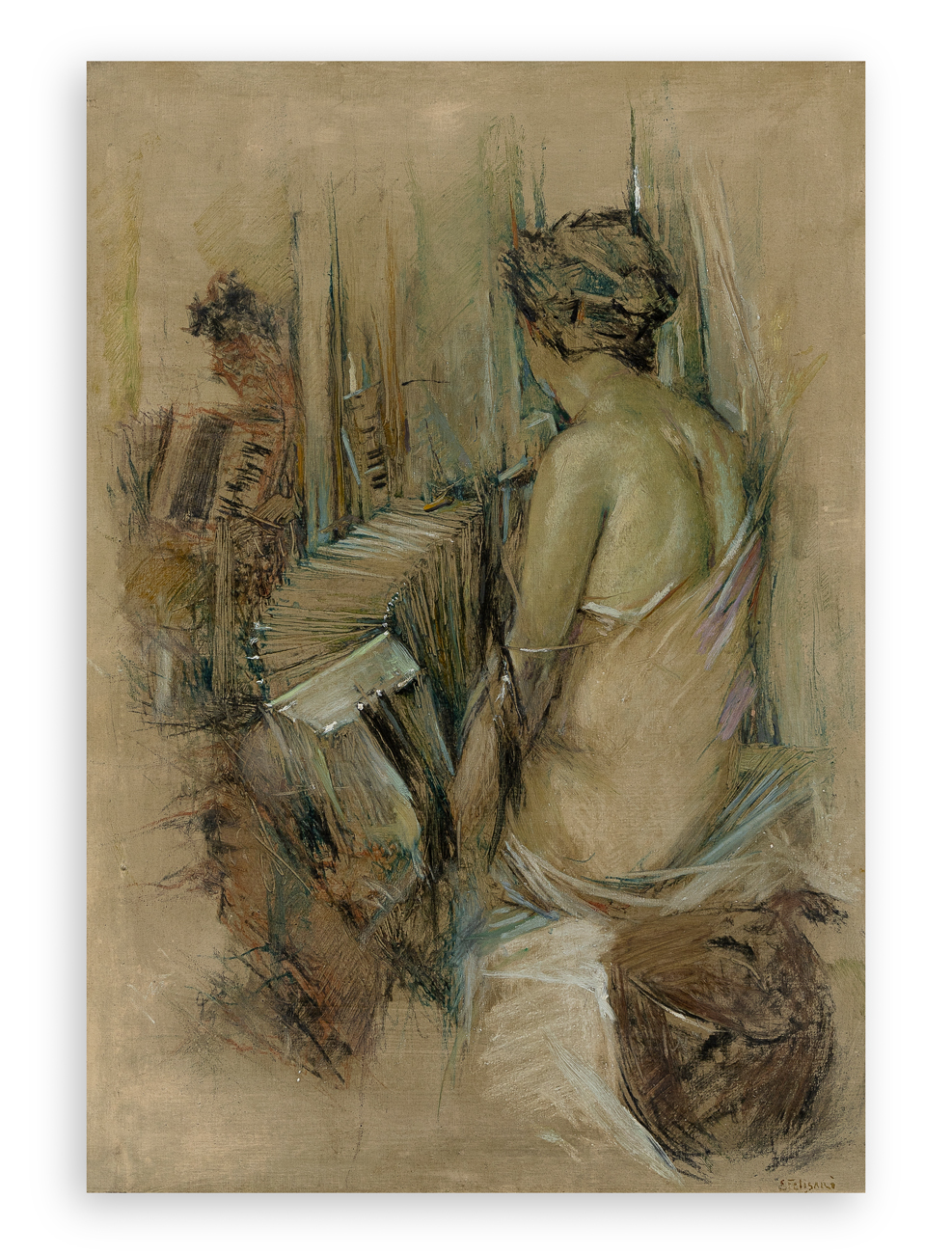 ENRICO FELISARI (1897-1981) - Senza Titolo, 1960