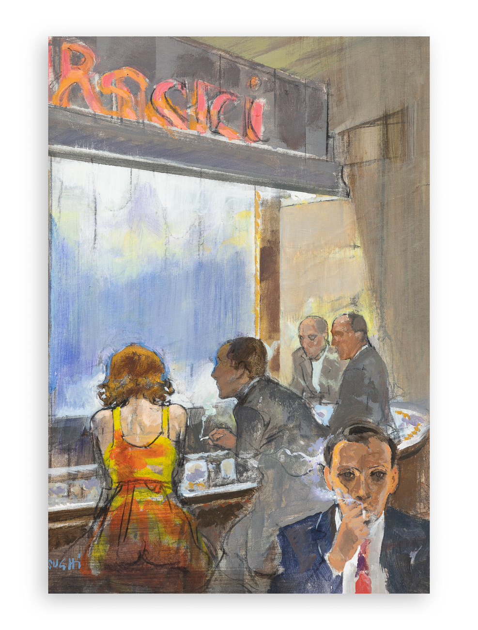 ALBERTO SUGHI (1928-2012) - La gente del bar, 1998