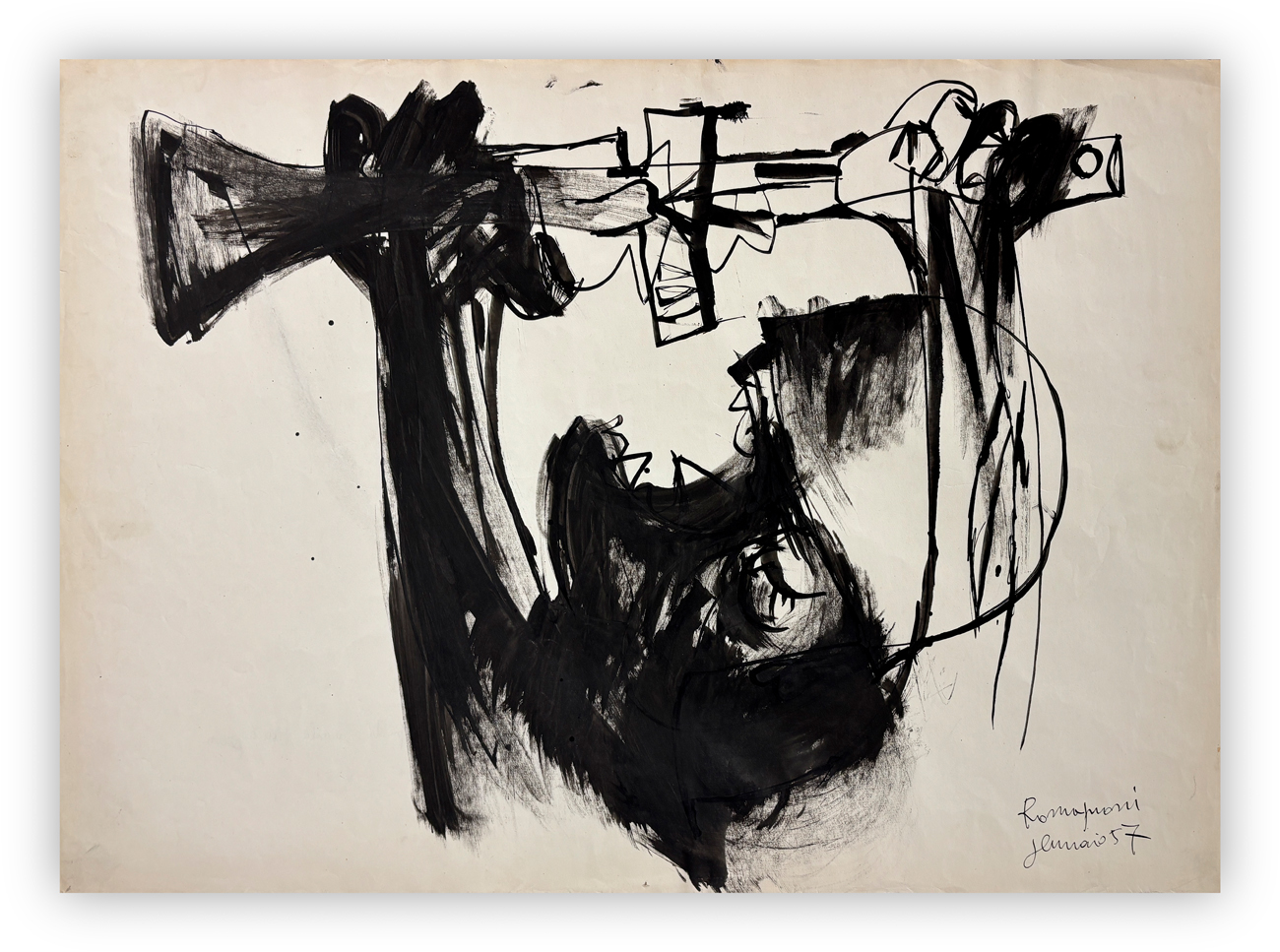 BEPI ROMAGNONI (1930-1964) - Senza Titolo, 1957