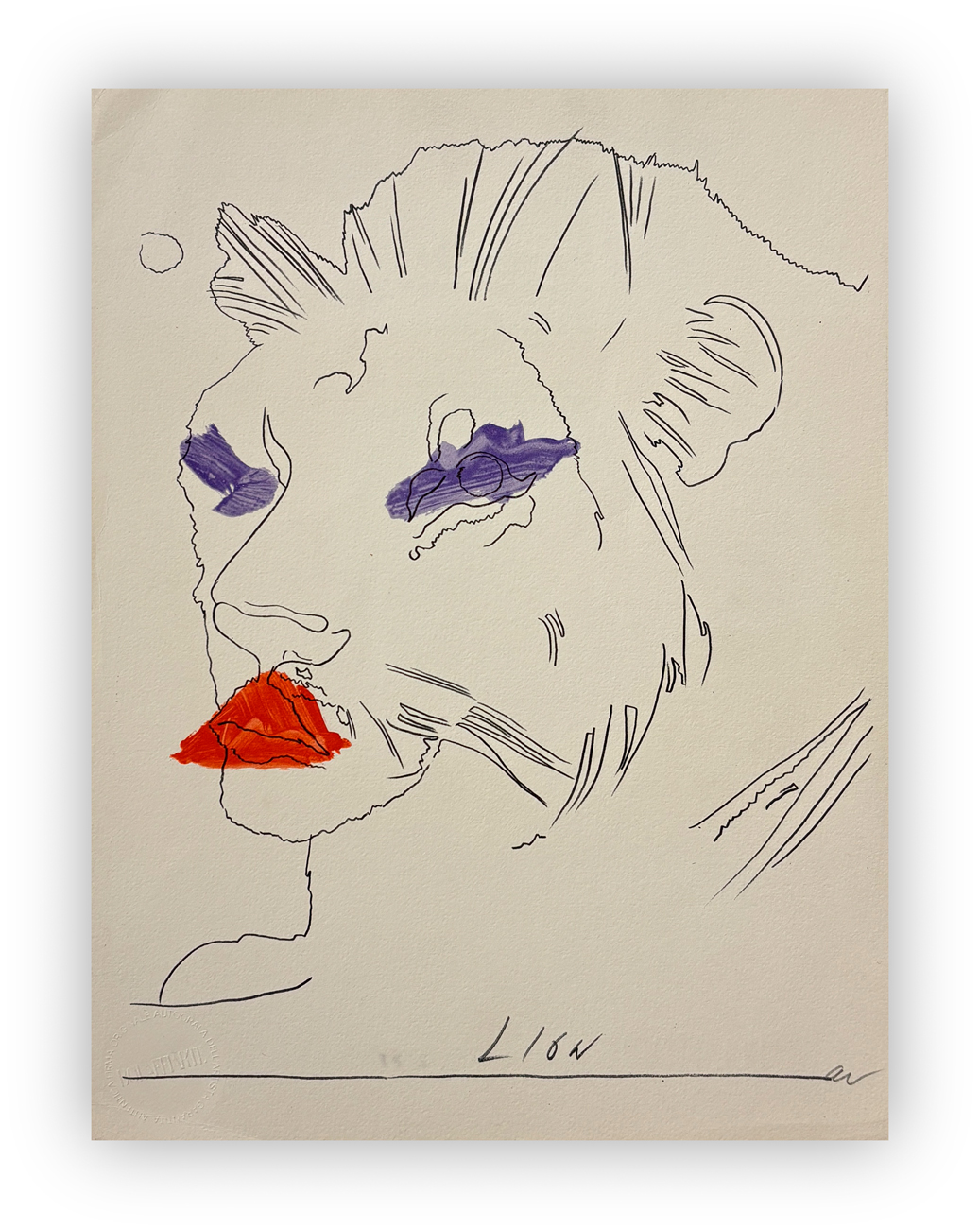 ANDY WARHOL (1928-1987) - Il leone, Aprile - Maggio 1975