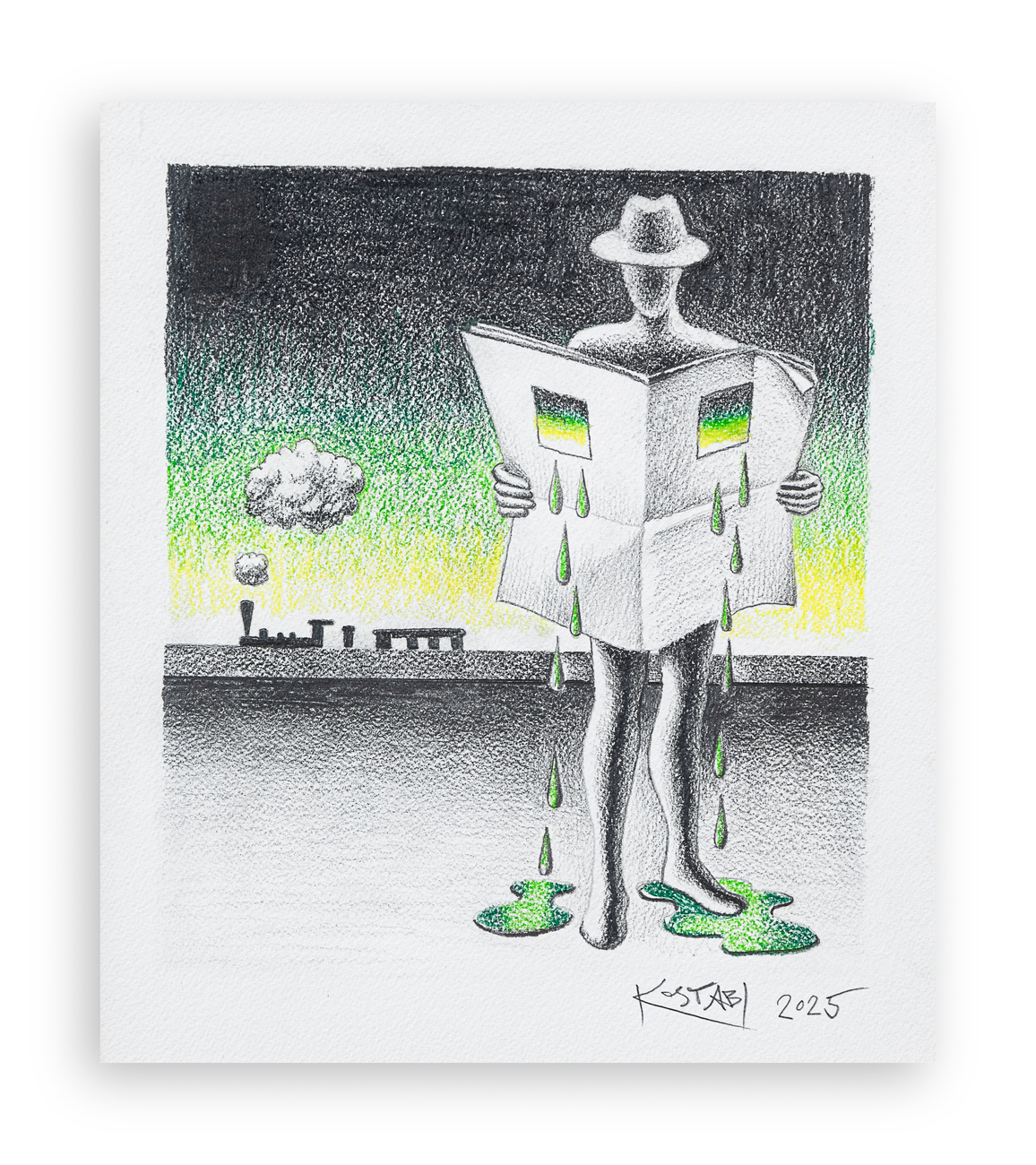 MARK KOSTABI (1960) - Train of thoughts tears in transit, 2025