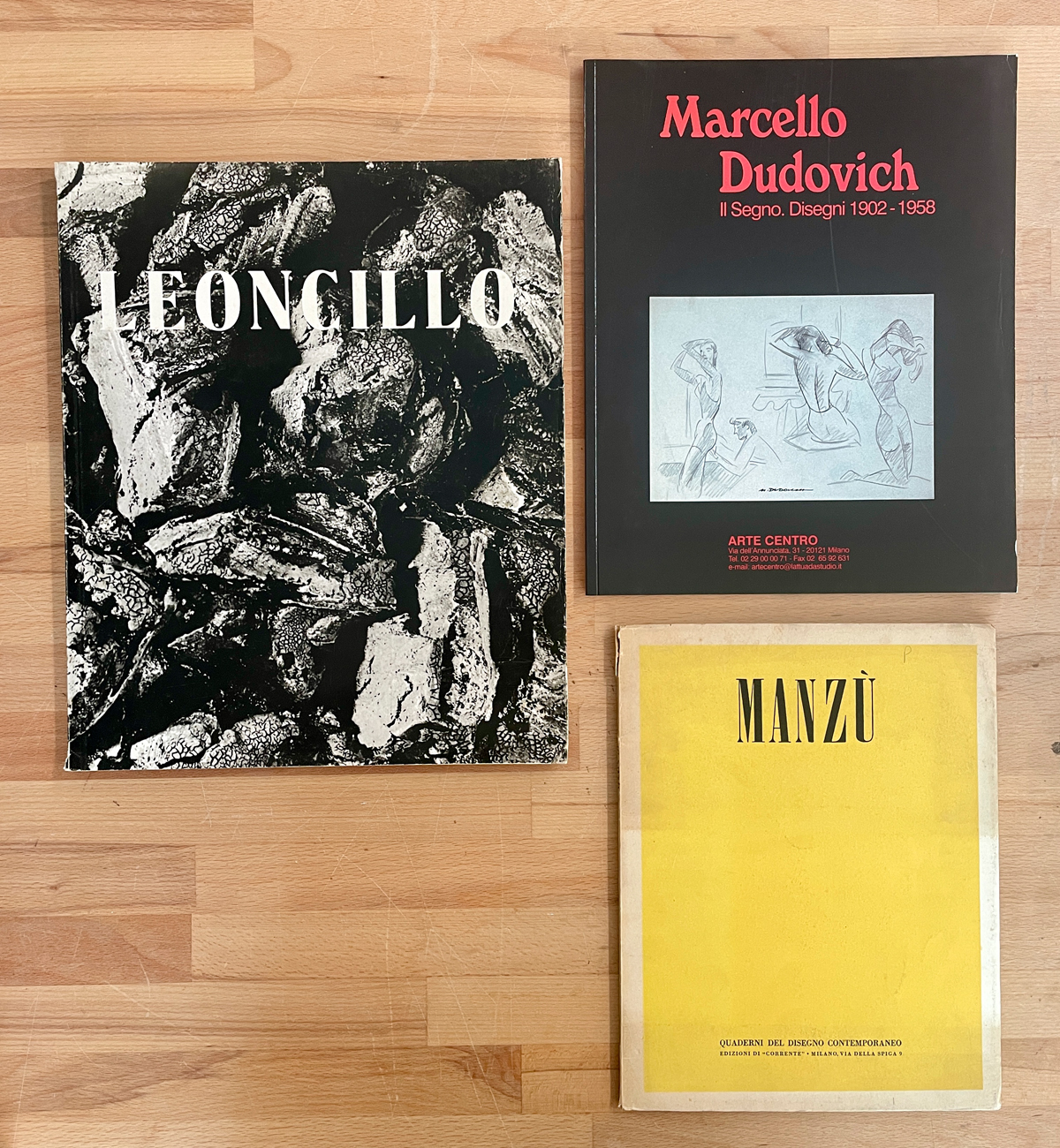 LEONCILLO E GIACOMO MANZÙ - Lotto unico di 2 cataloghi: