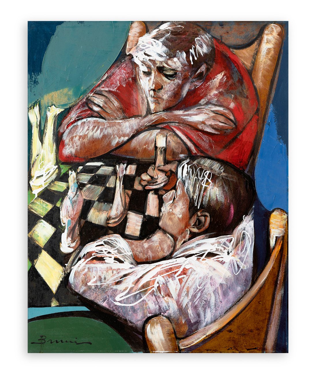 BRUNO BRUNI (1935) - Giocatori di scacchi