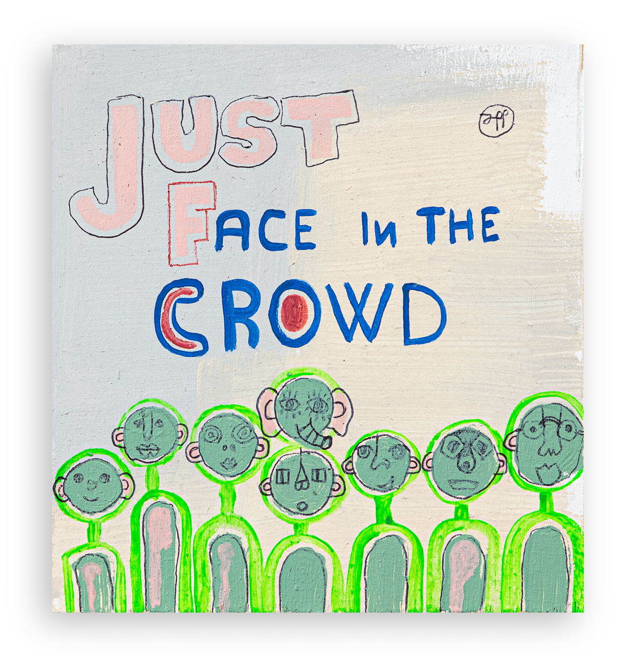 FILIPPO BIAGIOLI (1975) - Just Face in the crowd, 2019